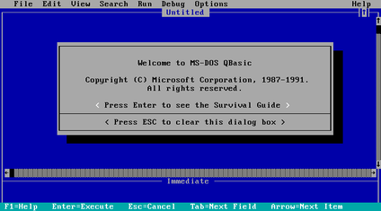 QBasic IDE