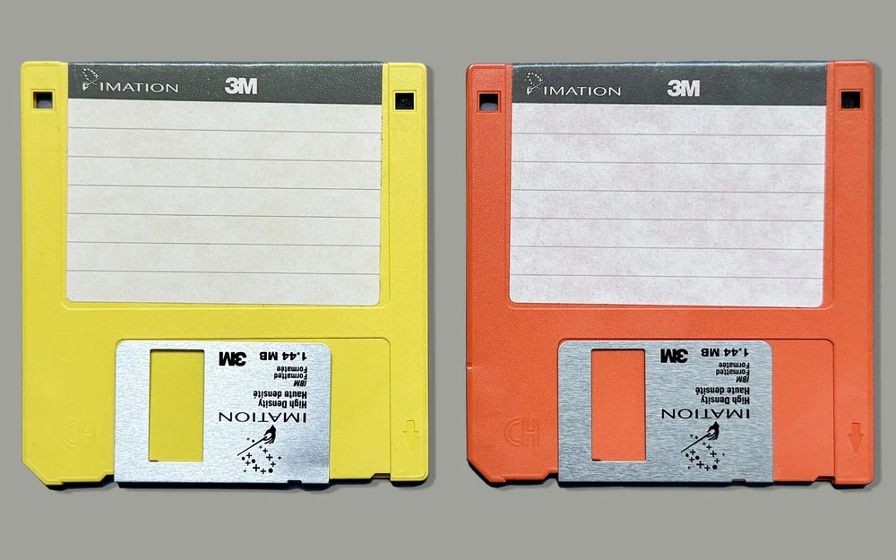 Yellow and orange floppies